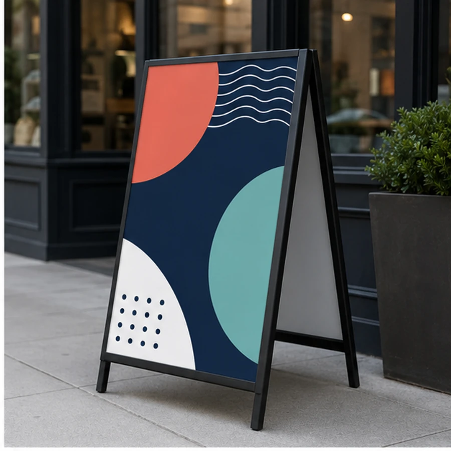 Custom a-frame sidewalk signs example