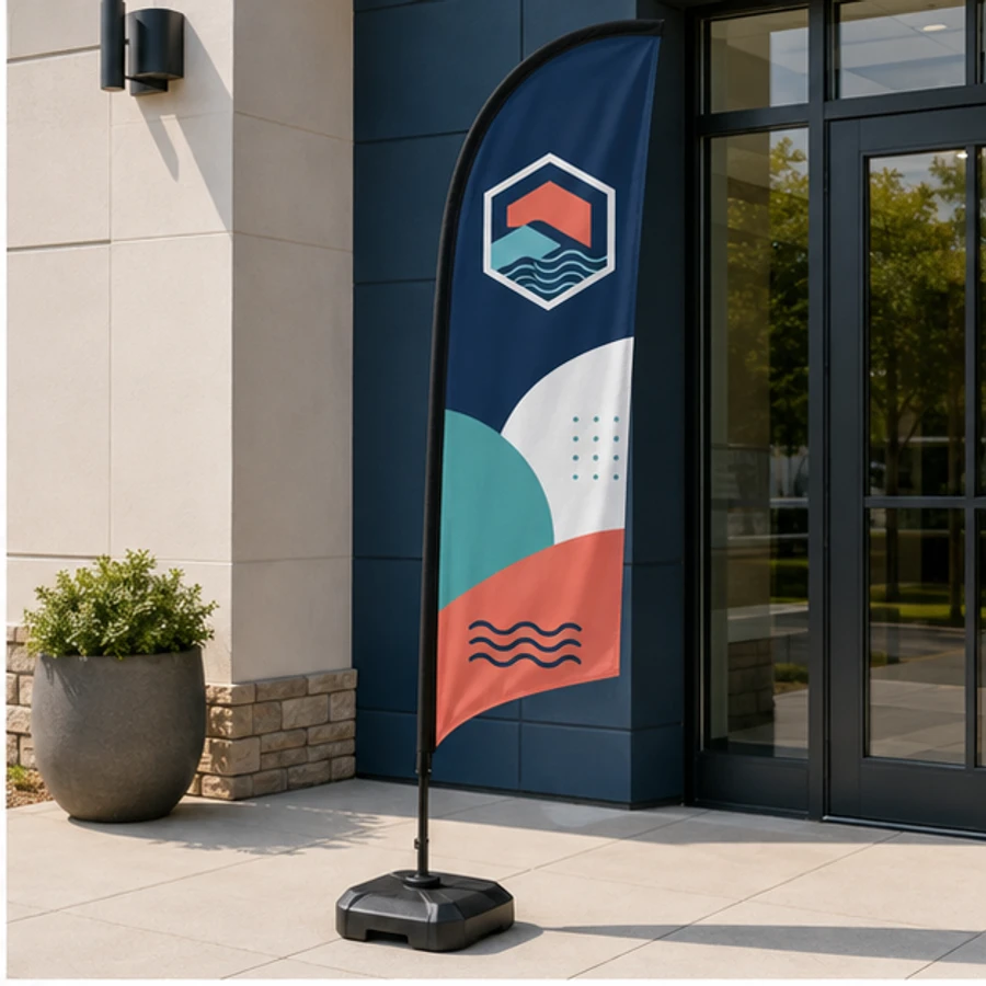 Custom feather flags example