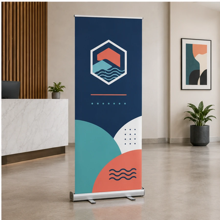 Custom retractable banner stands example